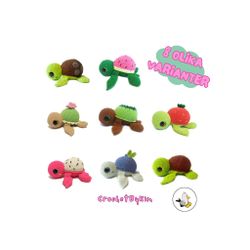 VIRKMÖNSTER Turtellini sköldpadda • 8 i 1 • amigurumi virkbeskrivning • crochetbykim • PDF