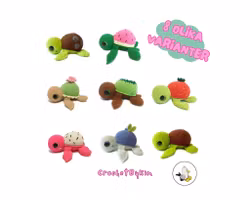 VIRKMÖNSTER Turtellini sköldpadda • 8 i 1 • amigurumi virkbeskrivning • crochetbykim • PDF