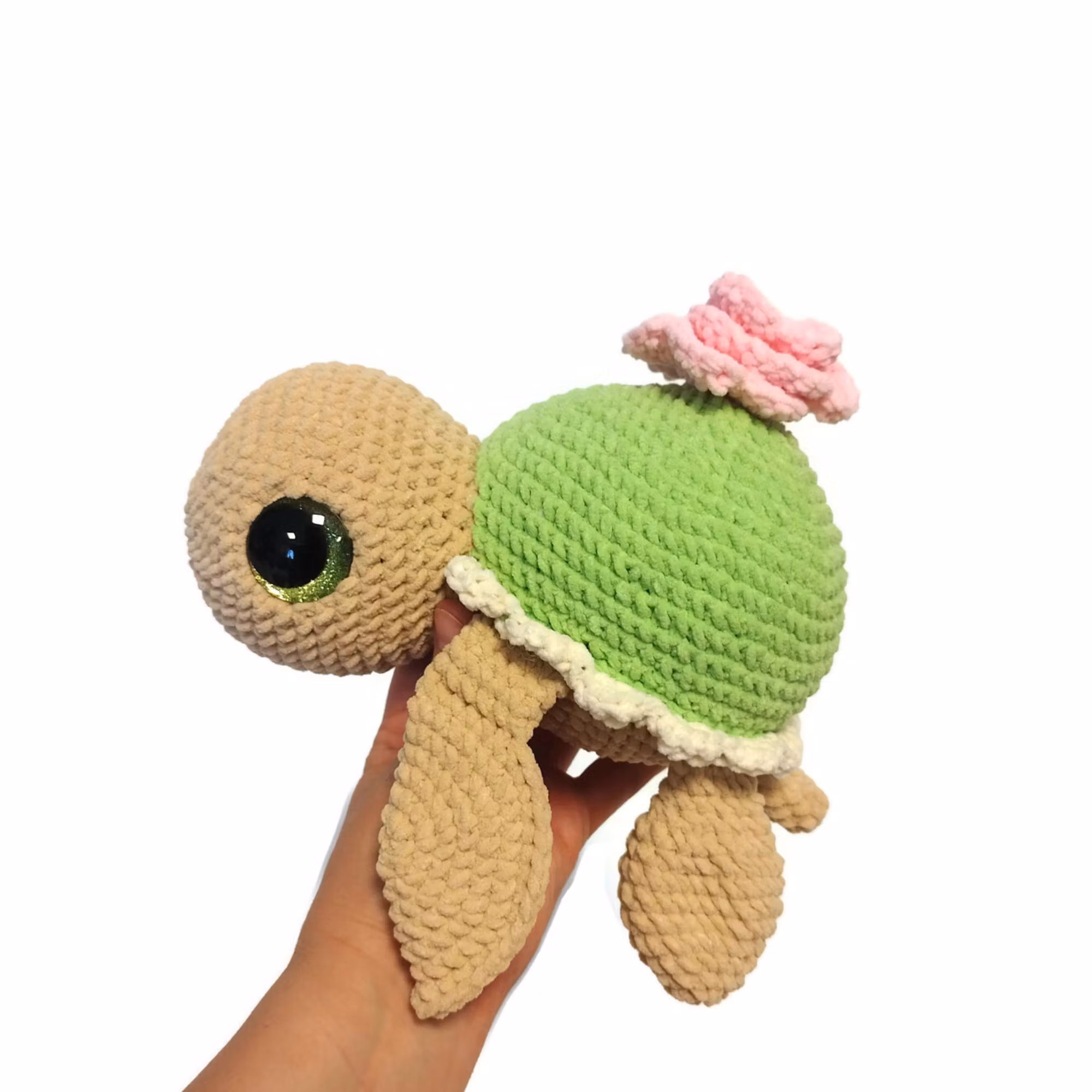 Amigurumi kit Sköldpadda Turtellini Prinsesstårta • Virkset gosedjur • DIY-kit • Crochetbykim