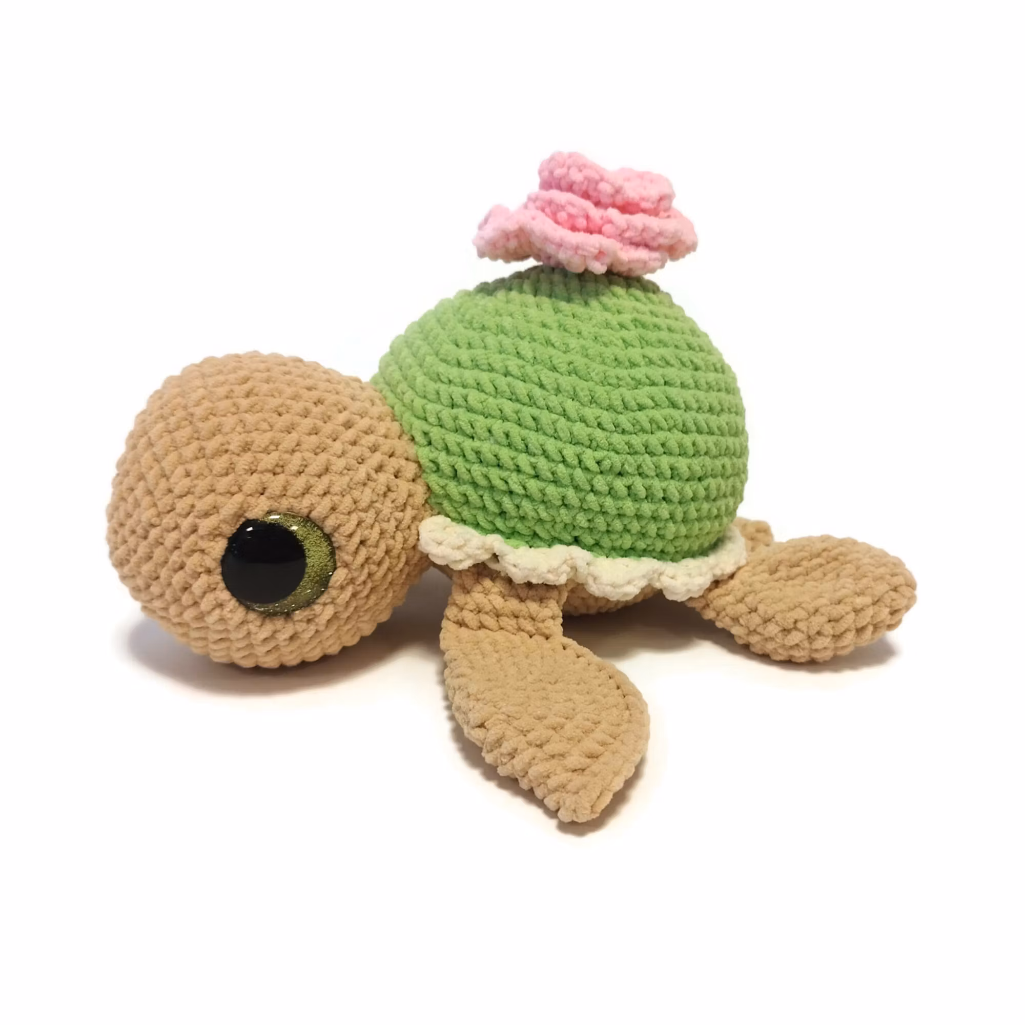 Amigurumi kit Sköldpadda Turtellini Prinsesstårta • Virkset gosedjur • DIY-kit • Crochetbykim