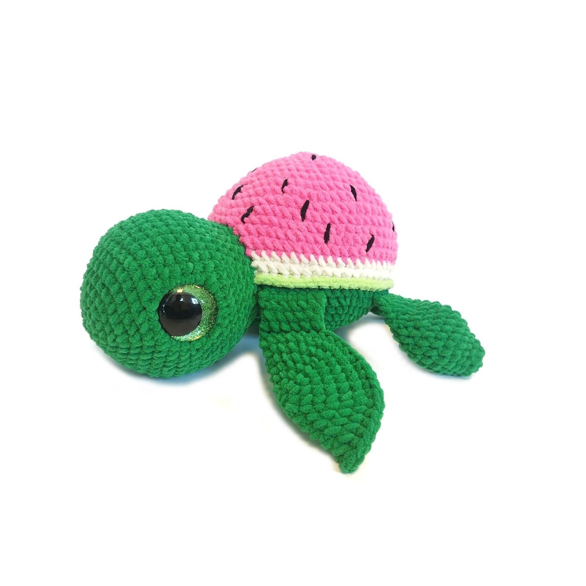 DIY kit Sköldpadda Turtellini Vattenmelon • Virkset gosedjur • DIY-kit • Crochetbykim