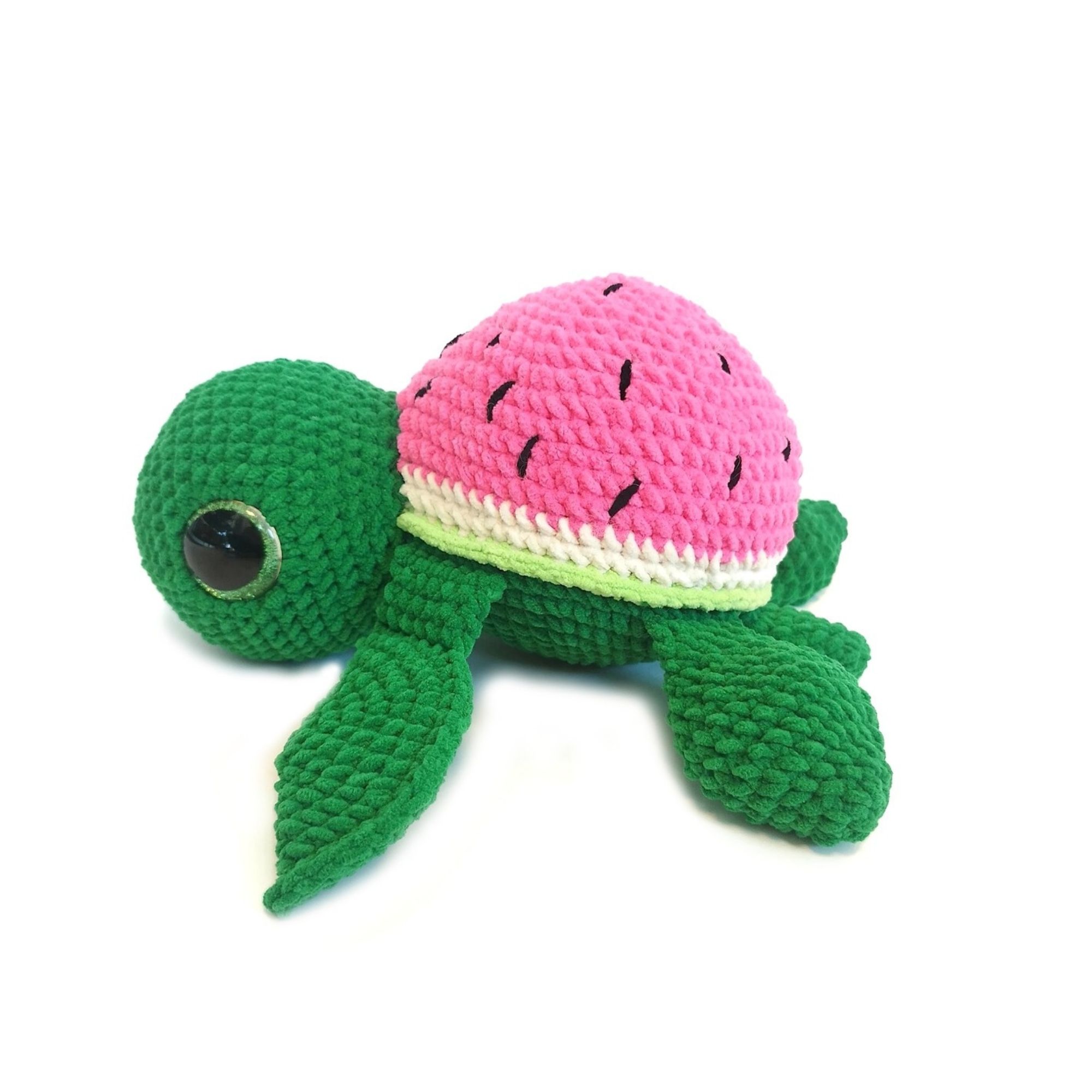 DIY kit Sköldpadda Turtellini Vattenmelon • Virkset gosedjur • DIY-kit • Crochetbykim