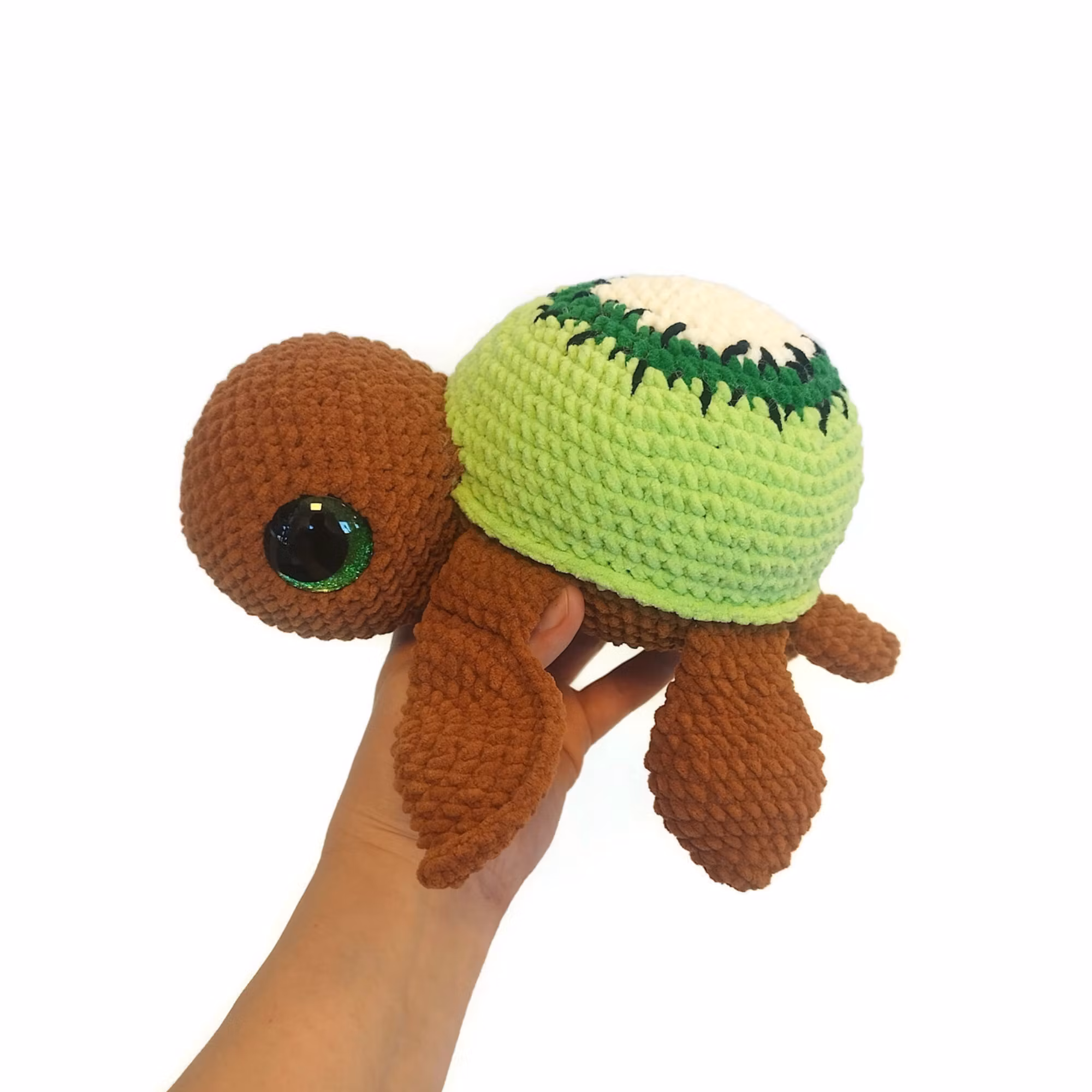 Amigurumi kit Sköldpadda Turtellini Kiwi • Virkset gosedjur • DIY-kit • Crochetbykim