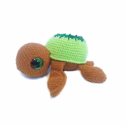 Amigurumi kit Sköldpadda Turtellini Kiwi • Virkset gosedjur • DIY-kit • Crochetbykim