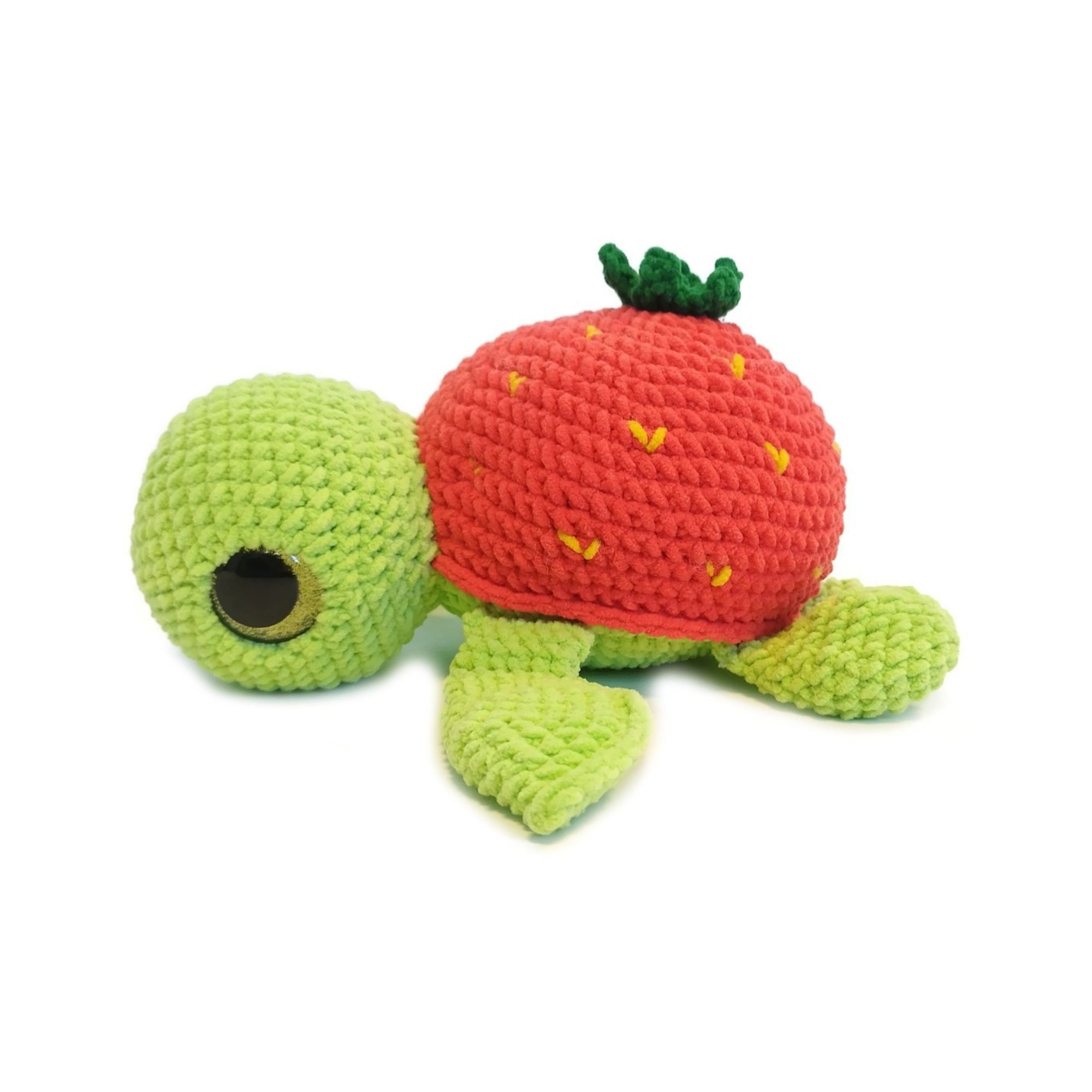 DIY kit Sköldpadda Turtellini Jordgubbe • Virkset gosedjur • DIY-kit • Crochetbykim