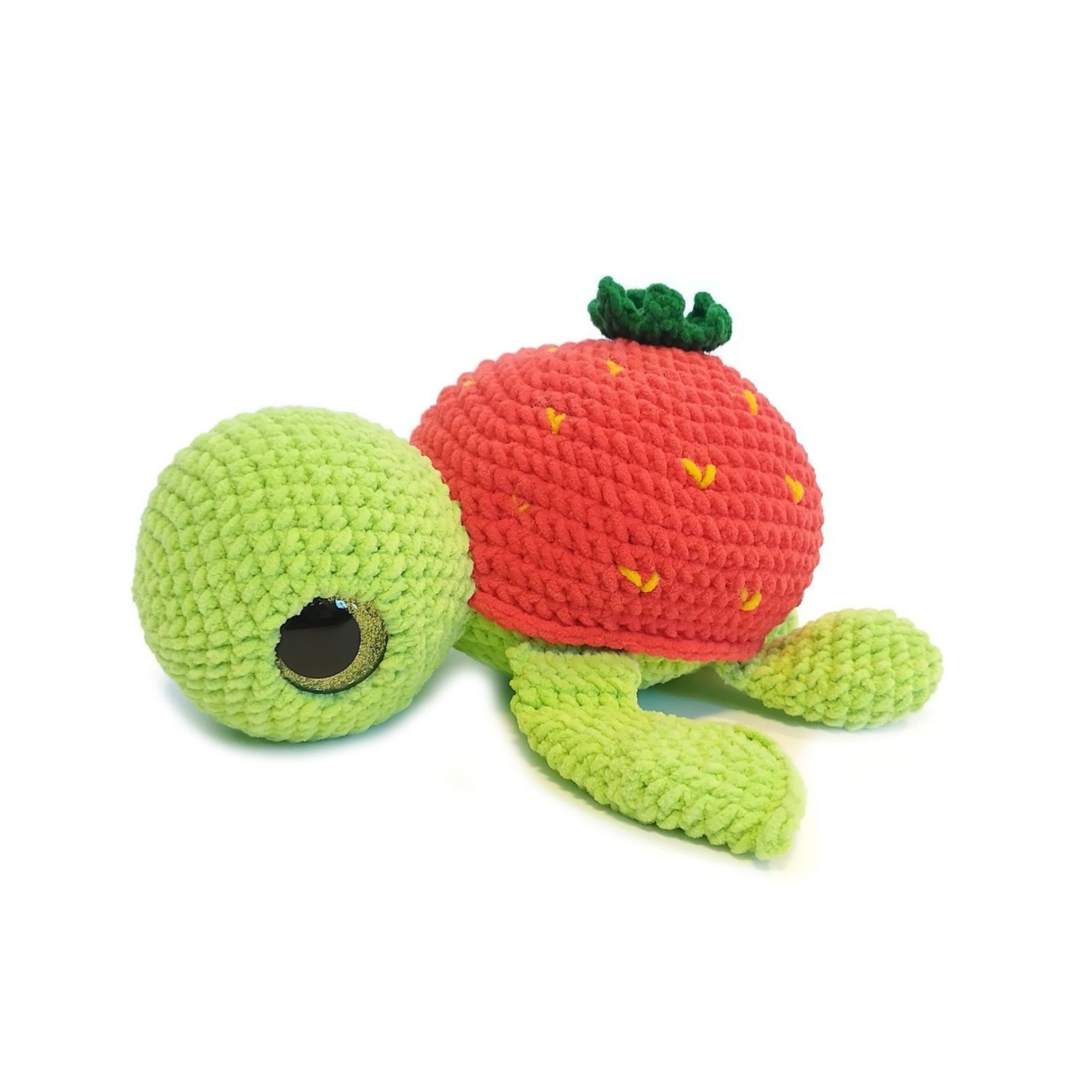 DIY kit Sköldpadda Turtellini Jordgubbe • Virkset gosedjur • DIY-kit • Crochetbykim