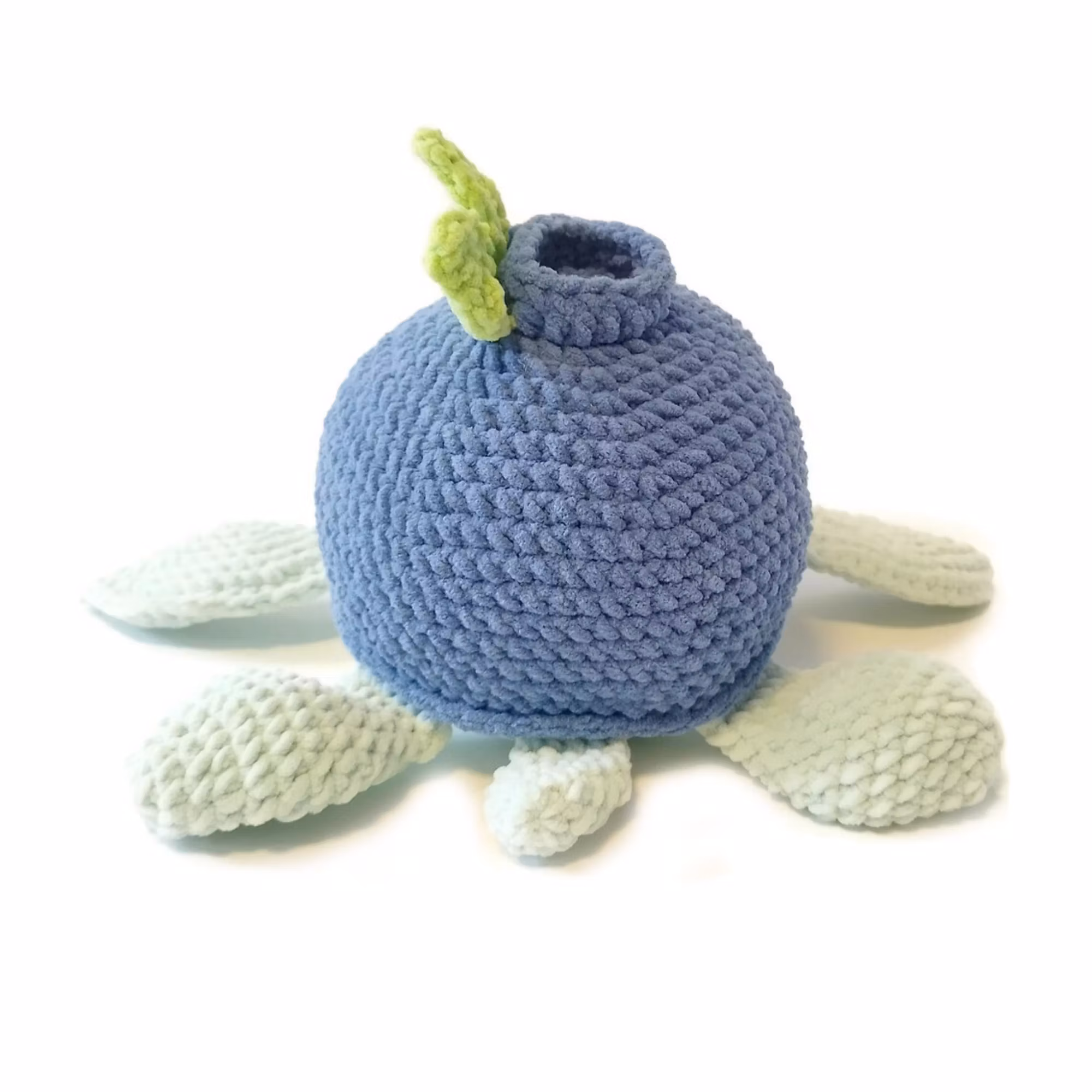 Amigurumi kit Sköldpadda Turtellini Blåbär • Virkset gosedjur • DIY-kit • Crochetbykim