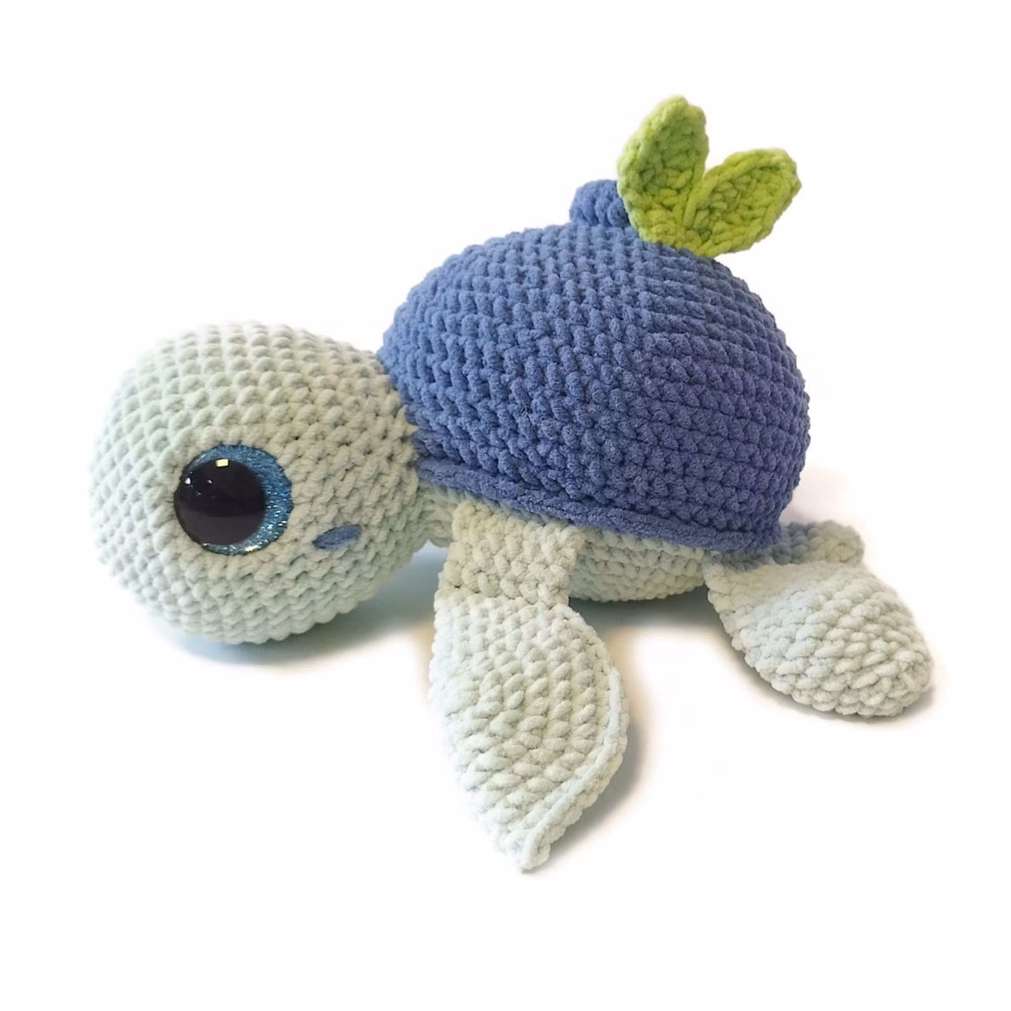 Amigurumi kit Sköldpadda Turtellini Blåbär • Virkset gosedjur • DIY-kit • Crochetbykim