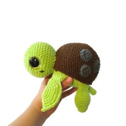 Amigurumi kit Sköldpadda Turtellini • Virkset gosedjur • DIY-kit • Crochetbykim