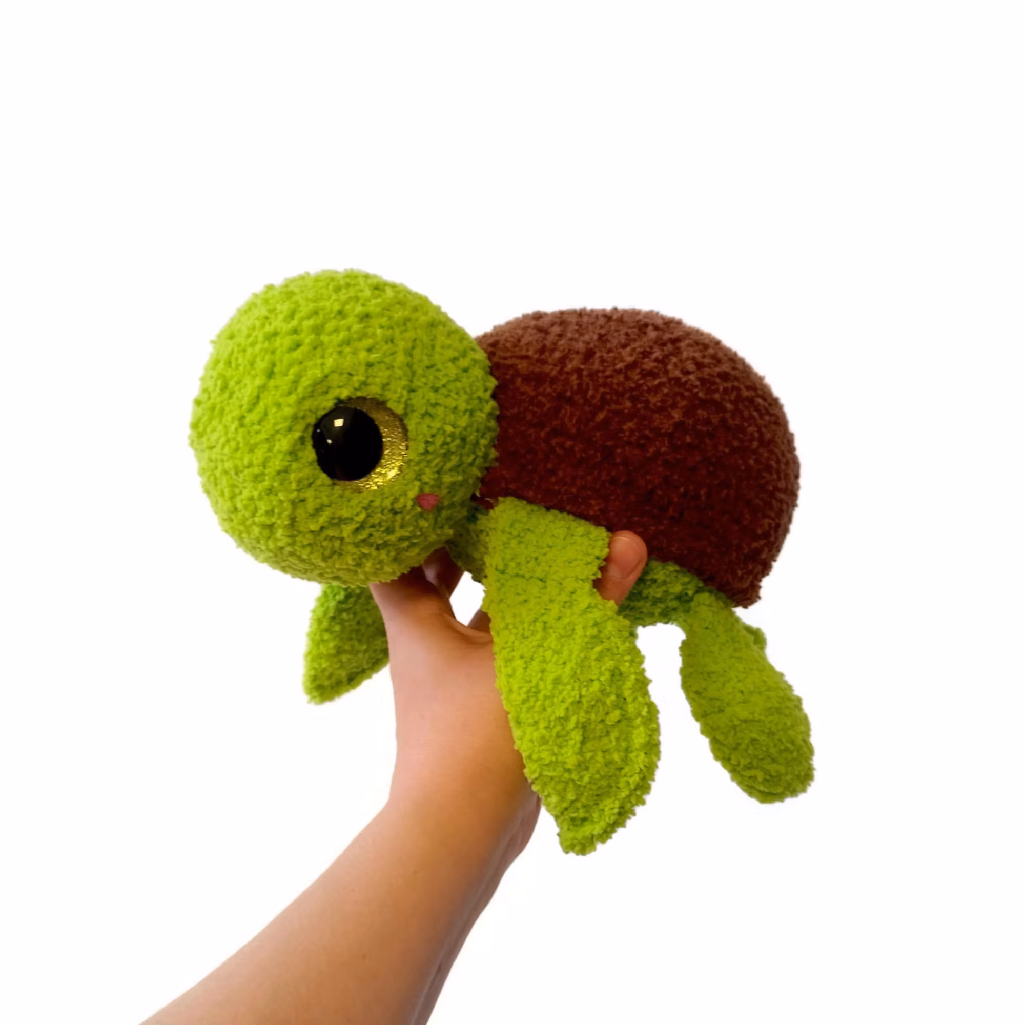 Amigurumi kit Sköldpadda Turtellini Furry • Virkset gosedjur • DIY-kit • Crochetbykim