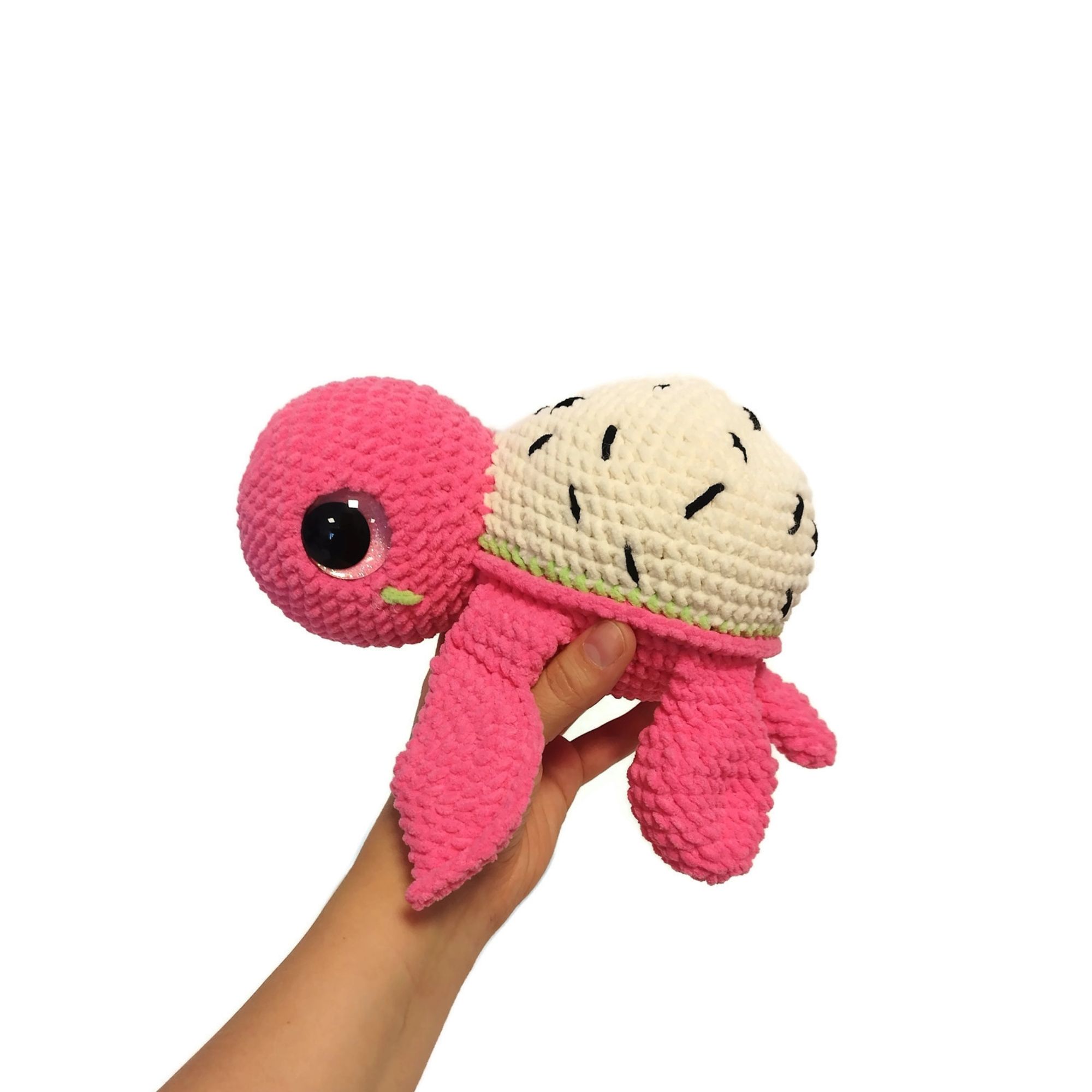 DIY kit Sköldpadda Turtellini Drakfrukt • Virkset gosedjur • DIY-kit • Crochetbykim