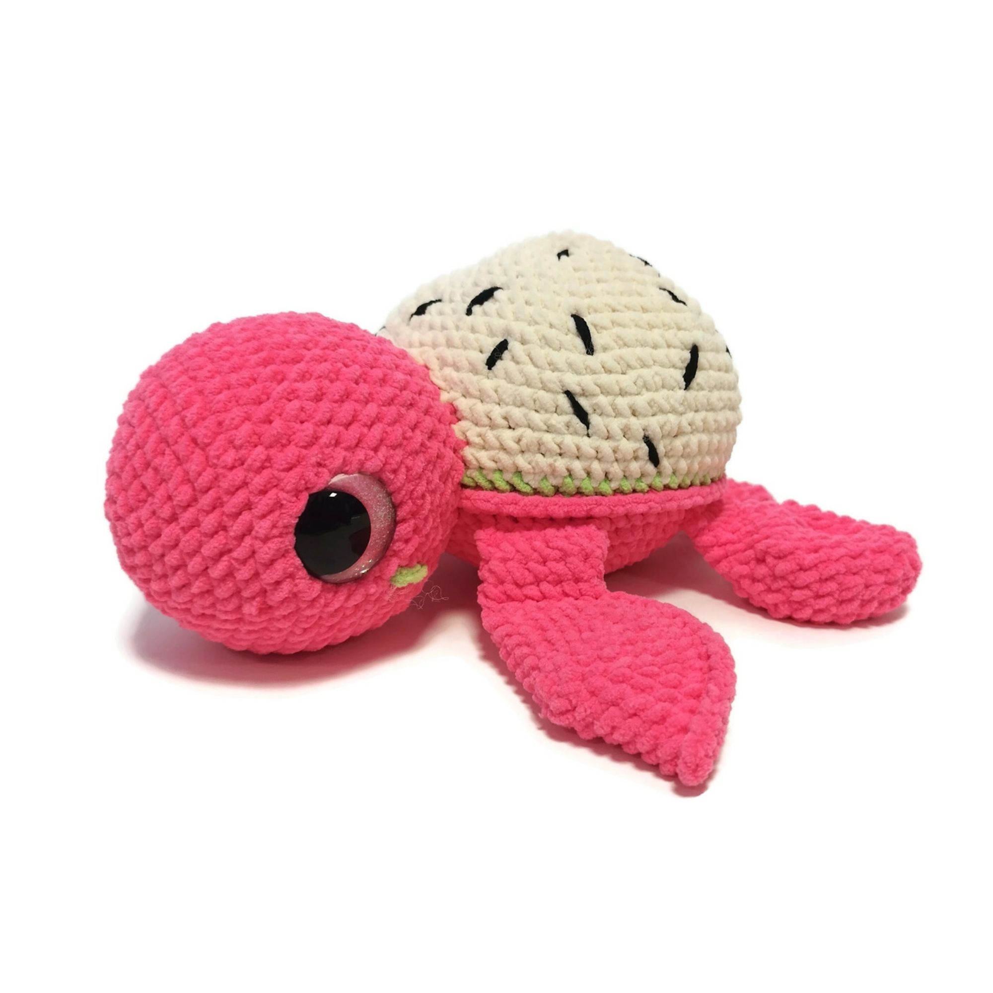 DIY kit Sköldpadda Turtellini Drakfrukt • Virkset gosedjur • DIY-kit • Crochetbykim