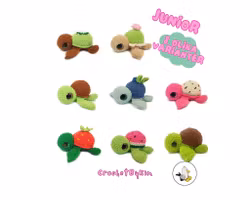 VIRKMÖNSTER Turtellini JUNIOR sköldpadda • 8 i 1 • amigurumi virkbeskrivning • crochetbykim • PDF