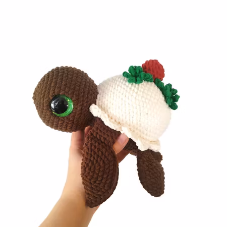 VIRKMÖNSTER Turtellini Julsköldpadda • 6 i 1 • amigurumi virkbeskrivning • crochetbykim • PDF