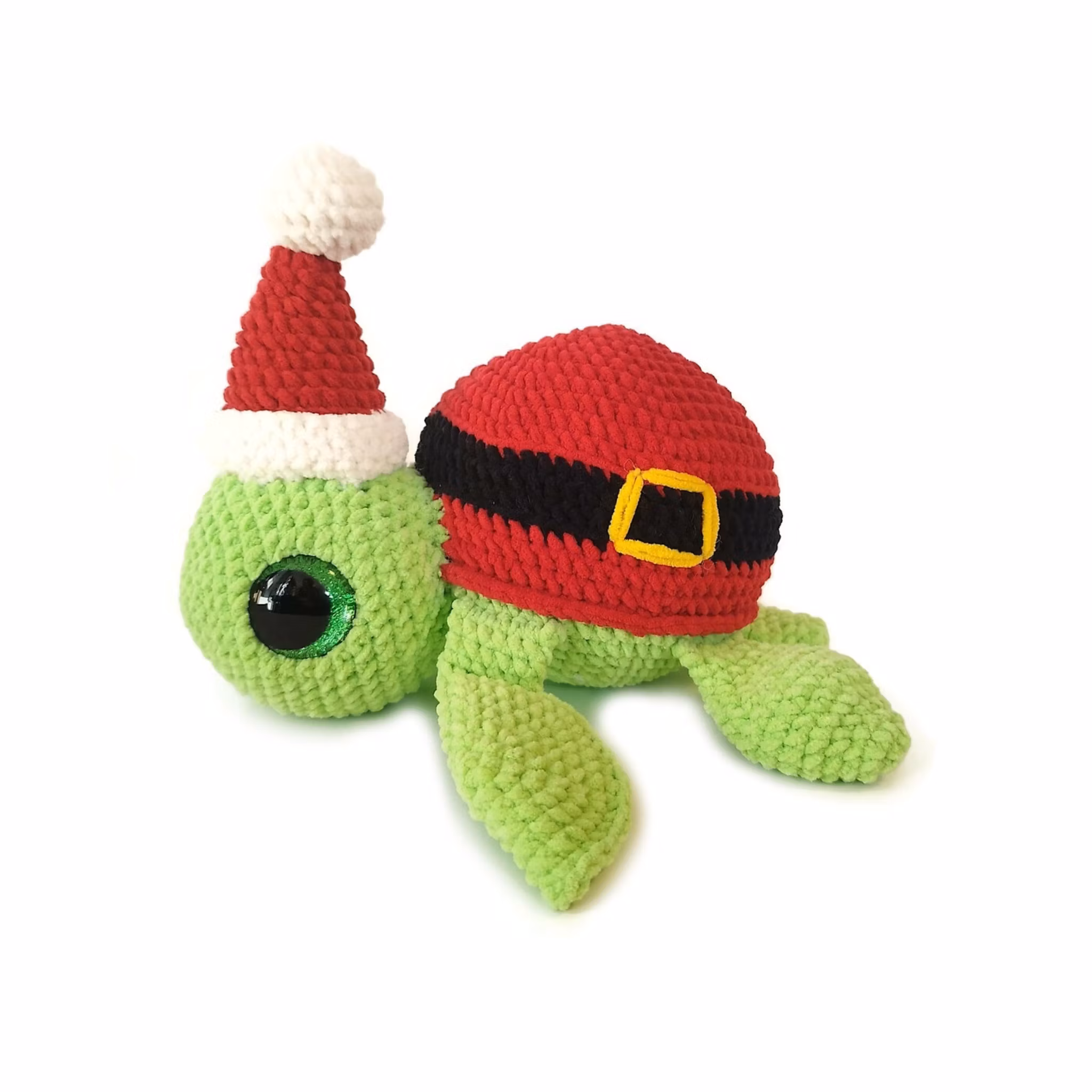 DIY Kit Jultomte Sköldpadda Turtellini • Virkset gosedjur • Skapa ditt eget gosedjur • Crochetbykim