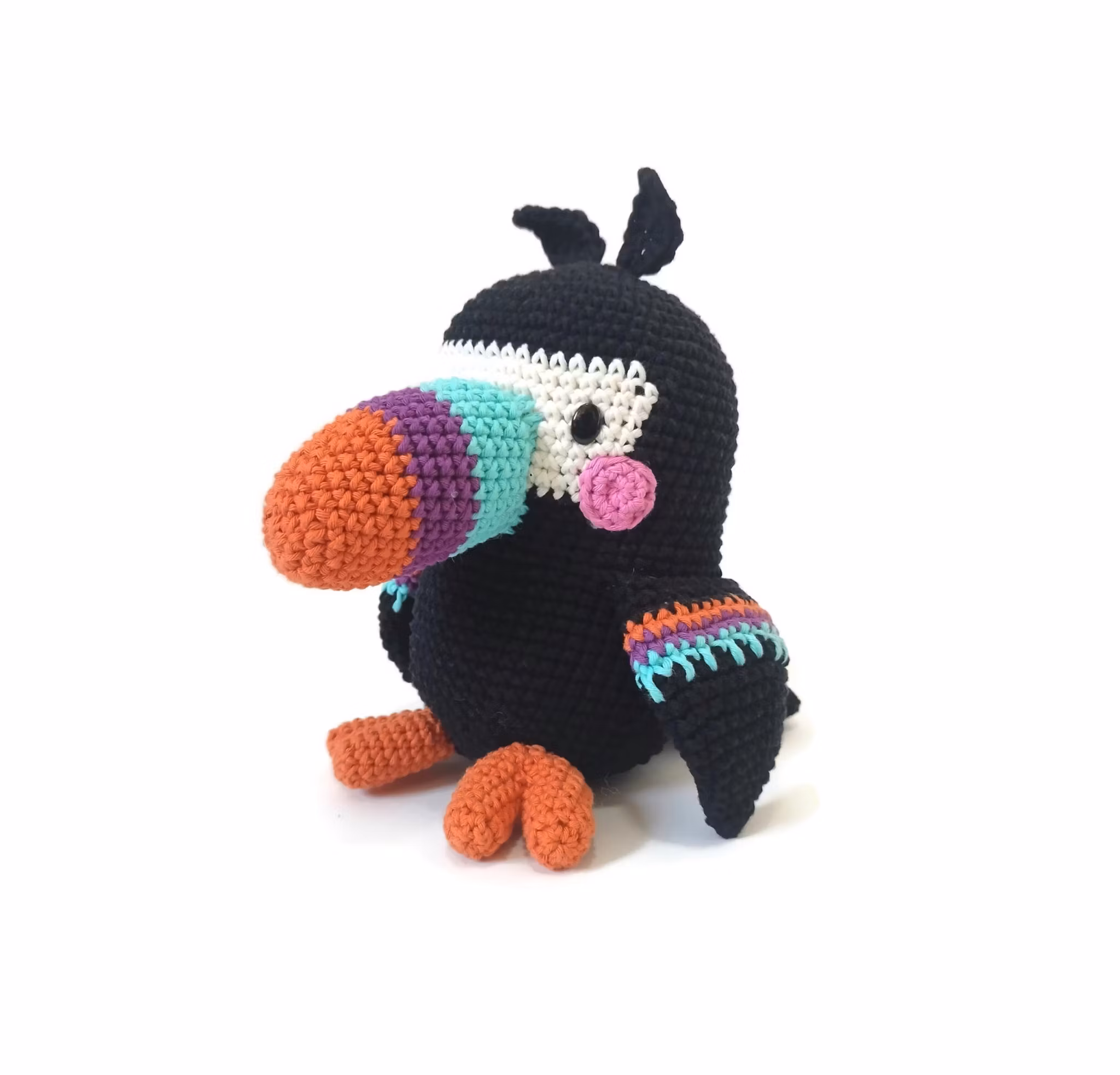 VIRKMÖNSTER Tiki tukan • Fågel • amigurumi virkbeskrivning • crochetbykim • PDF