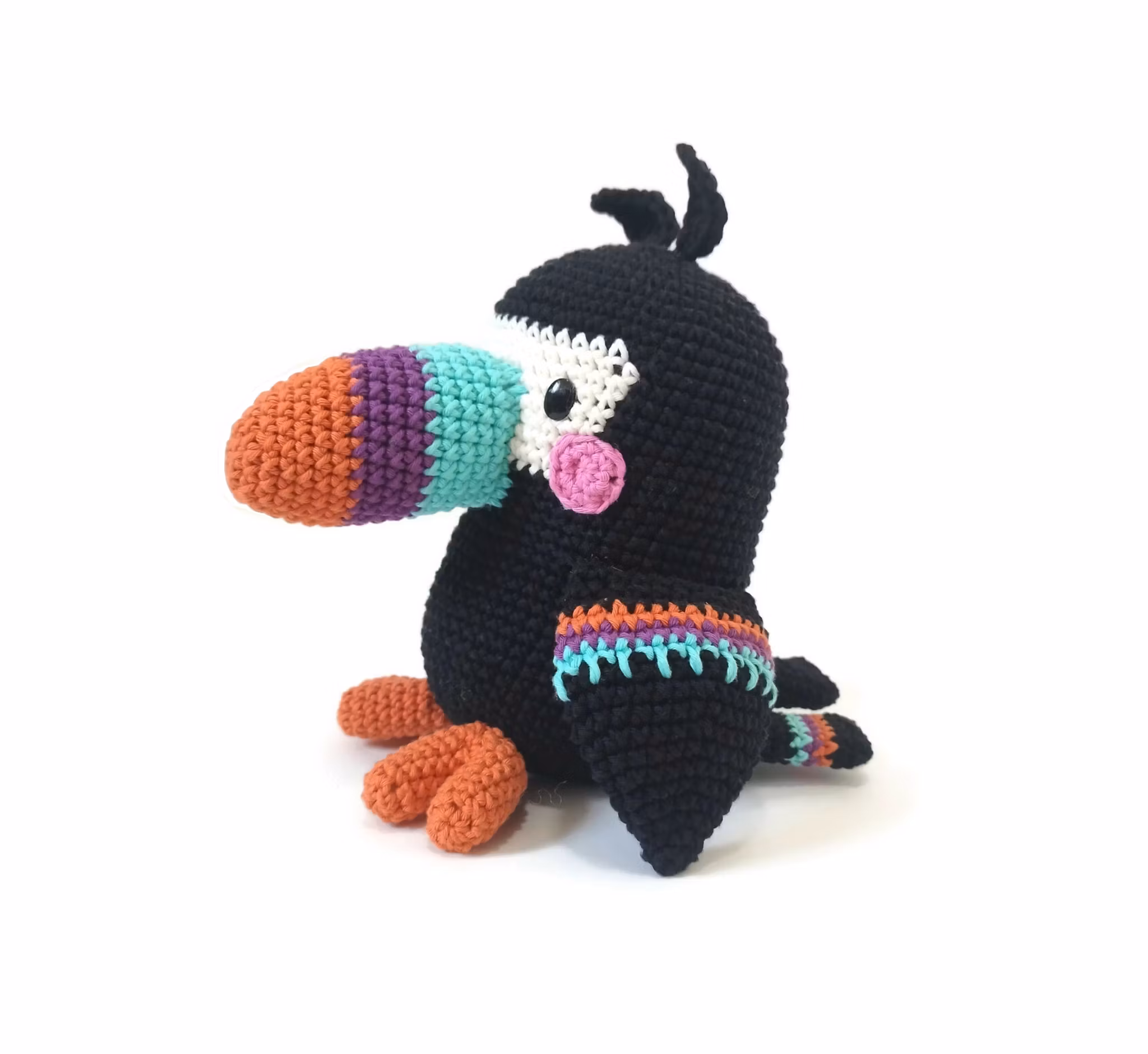 VIRKMÖNSTER Tiki tukan • Fågel • amigurumi virkbeskrivning • crochetbykim • PDF
