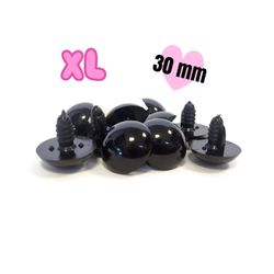 30 mm säkerhetsögon • amigurumi ögon • virka • safety eyes • nalleögon