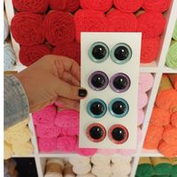 3D Glitterögon • 16 mm • 20 mm • 25 mm • 30 mm • Säkerhetsögon • Sink Eyes • Amigurumi ögon • Virka • Safety eyes • Nalleögon