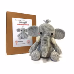 DIY kit Elefant Dusty • Safari • Virkset gosedjur • DIY-kit • Crochetbykim