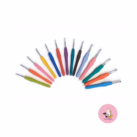 Ergonimisk virknål med gummihandtag 2mm till 10 mm