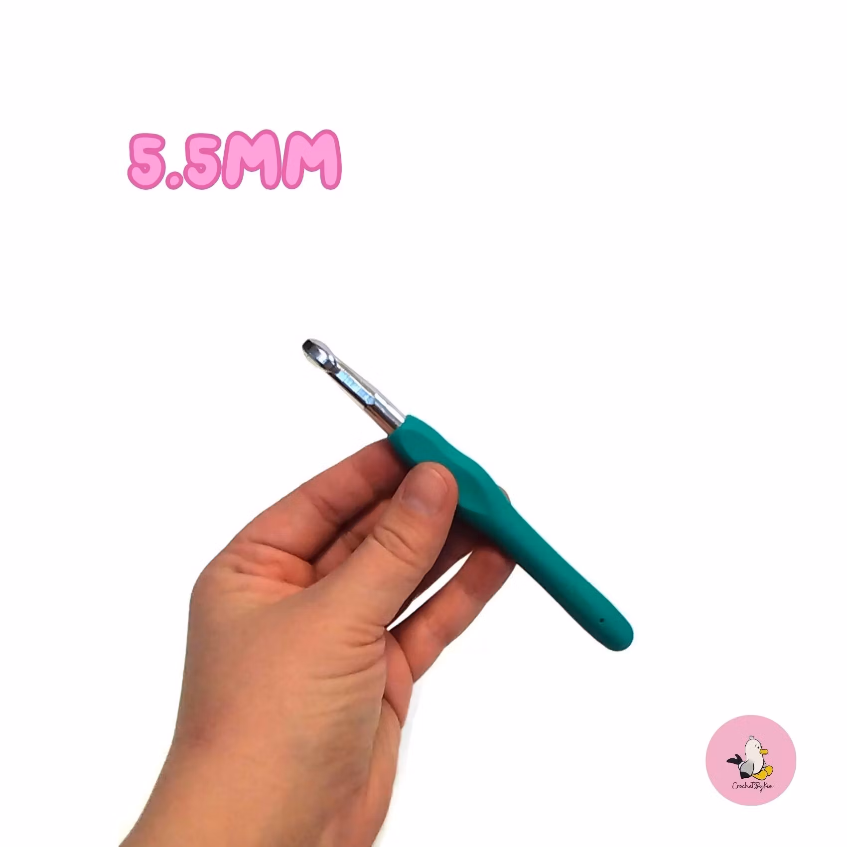 Ergonimisk virknål med gummihandtag 2mm till 10 mm