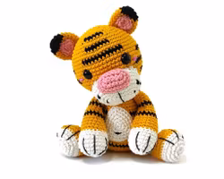VIRKMÖNSTER TIGER Curry • Safari • amigurumi virkbeskrivning • crochetbykim • PDF