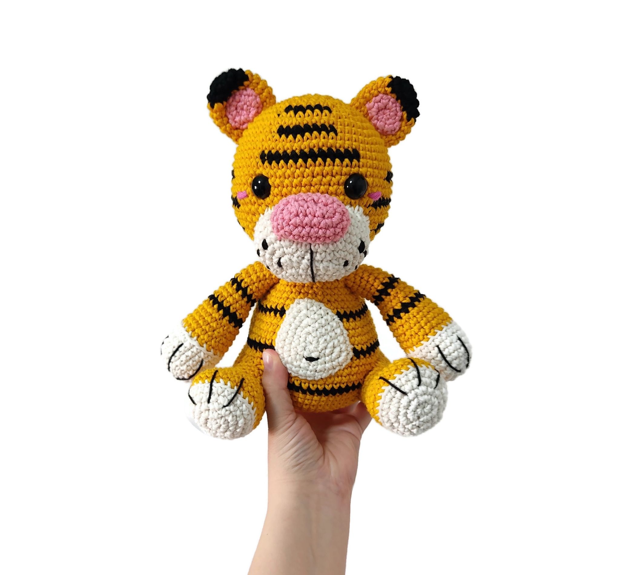 VIRKMÖNSTER TIGER Curry • Safari • amigurumi virkbeskrivning • crochetbykim • PDF