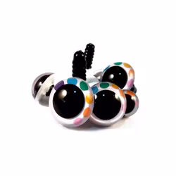 Handmålade Vita Rainbow ögon 12 mm 15 mm 18 mm 20 mm • amigurumi ögon • virka • safety eyes • nalleögon