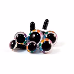 Handmålade Vita Rainbow ögon 12 mm 15 mm 18 mm 20 mm • amigurumi ögon • virka • safety eyes • nalleögon