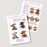 VIRKMÖNSTER Rosalita & CO • Bundle pack • Höglandsko • Tjur • Texas Longhorn • amigurumi virkbeskrivning • crochetbykim • PDF