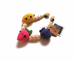 VIRKMÖNSTER Vagnmobil Frukt Citron Jordgubbe Blåbär • Barnvagnsmobil • amigurumi virkbeskrivning • crochetbykim • PDF