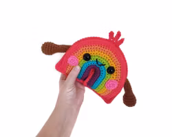 VIRKMÖNSTER Regnbågen Bowii • rainbow • amigurumi virkbeskrivning • crochetbykim • PDF