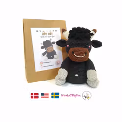 DIY kit Rosalita • Tjur • Crochet Bull • Virkset gosedjur • DIY-kit • Crochetbykim