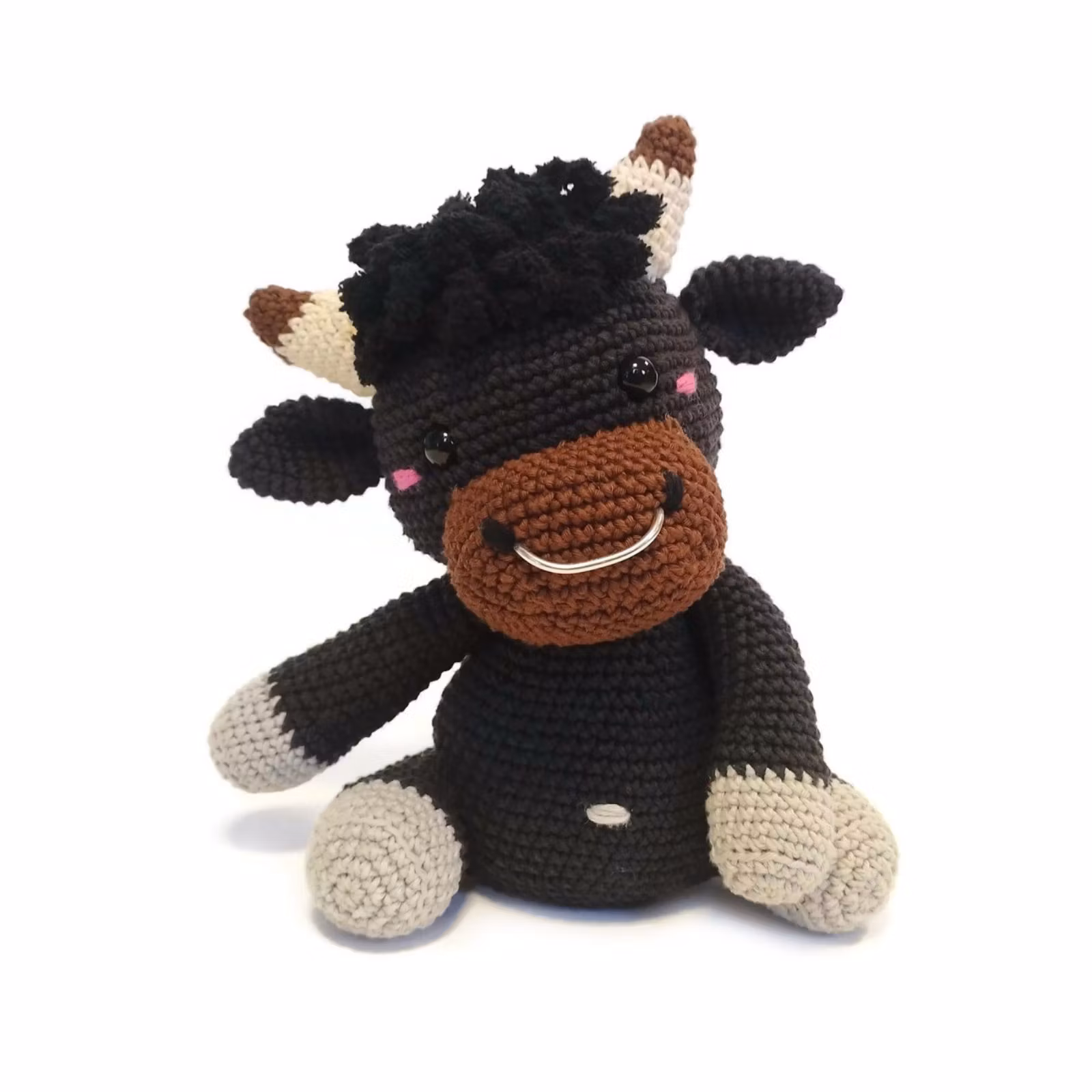 DIY kit Rosalita • Tjur • Crochet Bull • Virkset gosedjur • DIY-kit • Crochetbykim