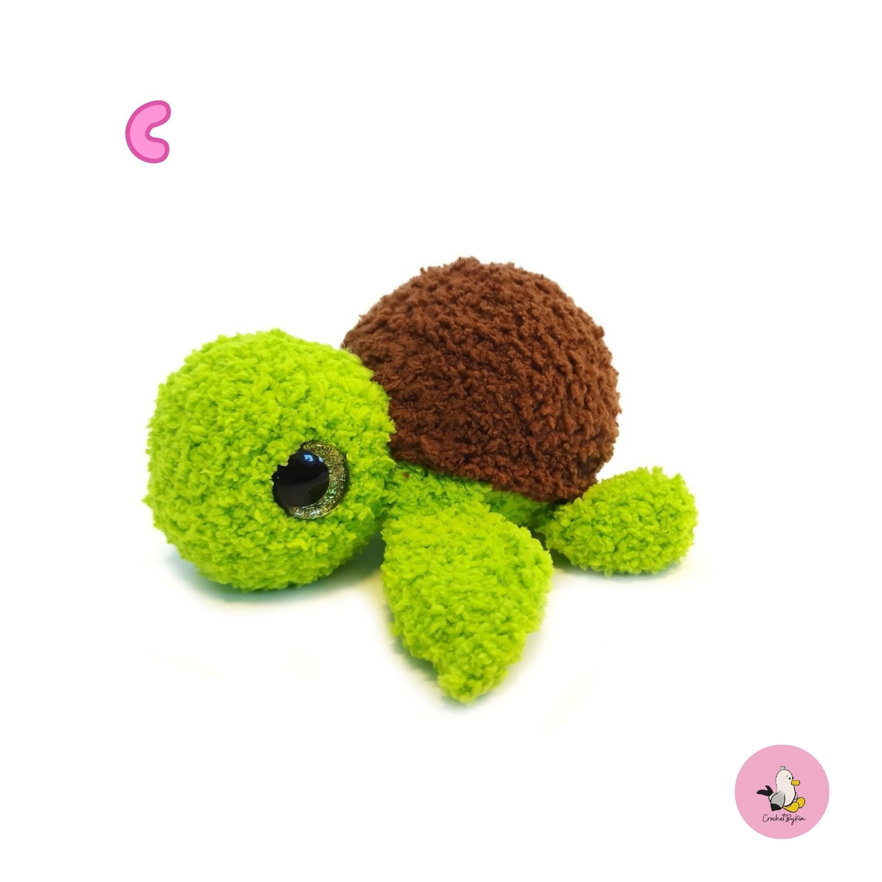 DIY kit Virka din egen sköldpadda • Turtellini Junior • Virkset • Crochetbykim