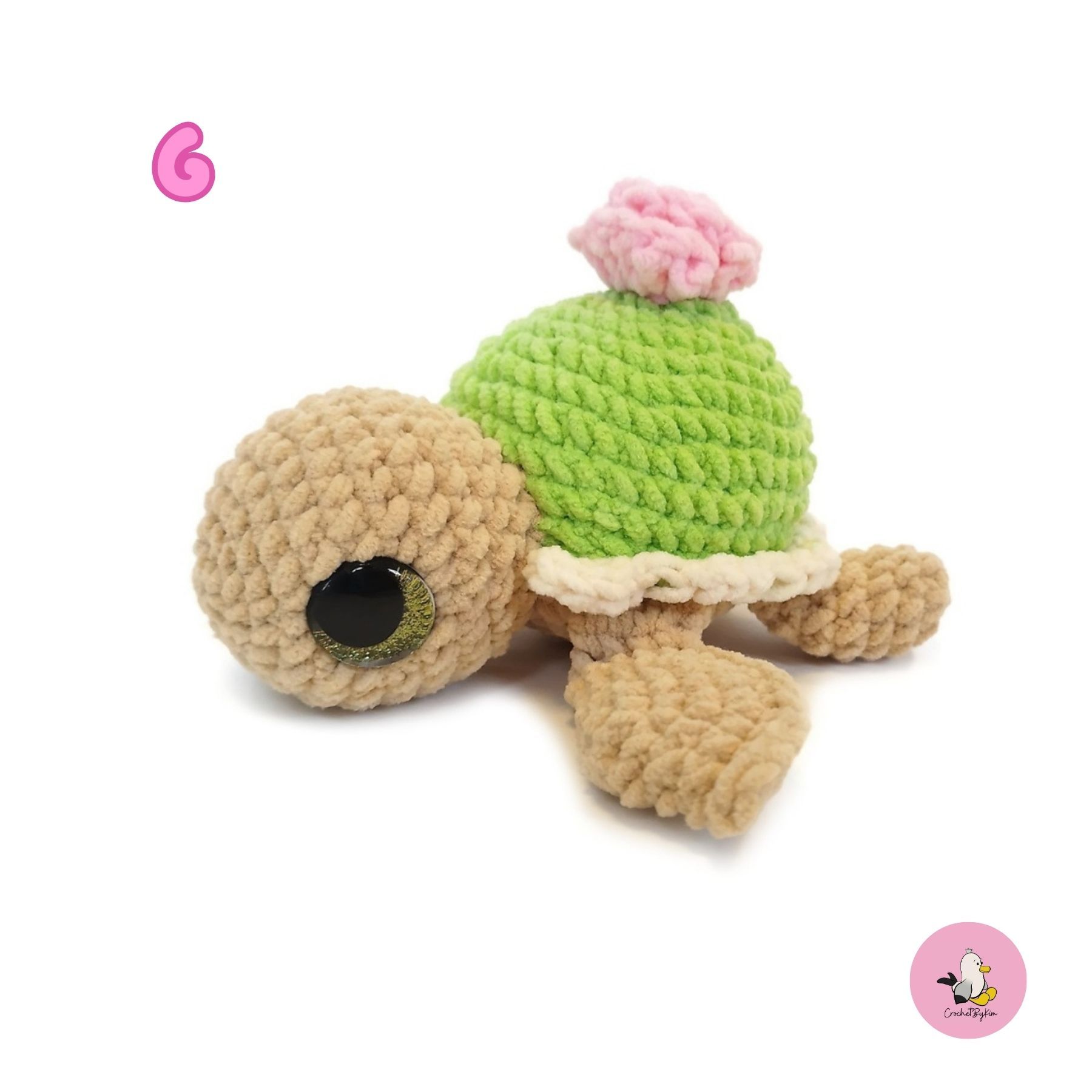 DIY kit Virka din egen sköldpadda • Turtellini Junior • Virkset • Crochetbykim