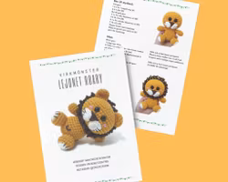 VIRKMÖNSTER LEJON Roary • Safari • amigurumi virkbeskrivning • crochetbykim • PDF