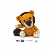 VIRKMÖNSTER LEJON Limbani • Safari • amigurumi virkbeskrivning • crochetbykim • PDF
