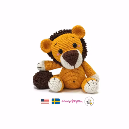 VIRKMÖNSTER LEJON Limbani • Safari • amigurumi virkbeskrivning • crochetbykim • PDF