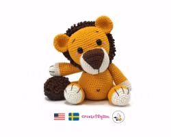 VIRKMÖNSTER LEJON Limbani • Safari • amigurumi virkbeskrivning • crochetbykim • PDF