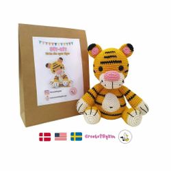 DIY kit Tiger Curry • Safari • Virkset gosedjur • DIY-kit • Crochetbykim