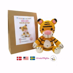 DIY kit Tiger Curry • Safari • Virkset gosedjur • DIY-kit • Crochetbykim