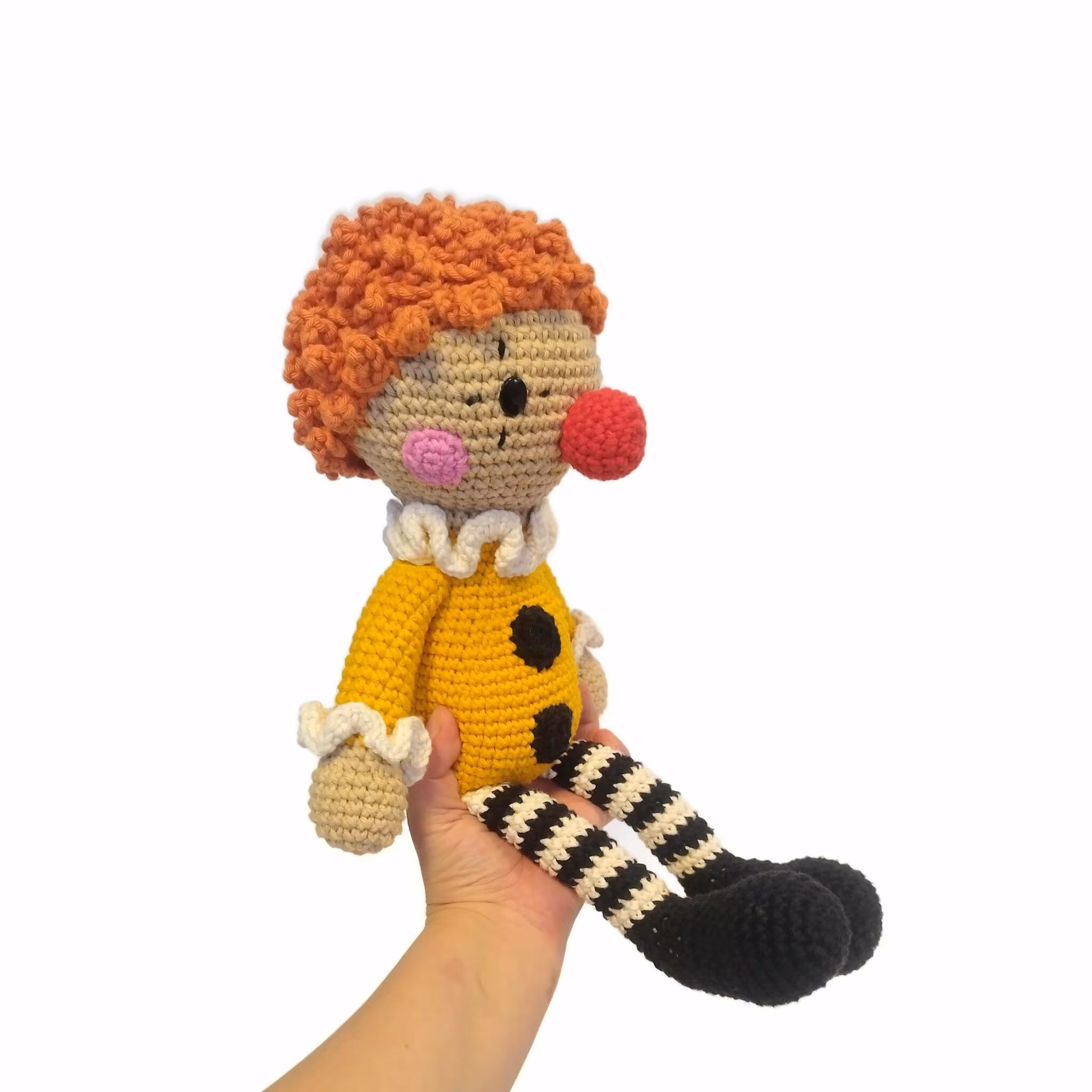 VIRKMÖNSTER Clownen Shawn • Docka Clown Circus • amigurumi virkbeskrivning • crochetbykim • PDF