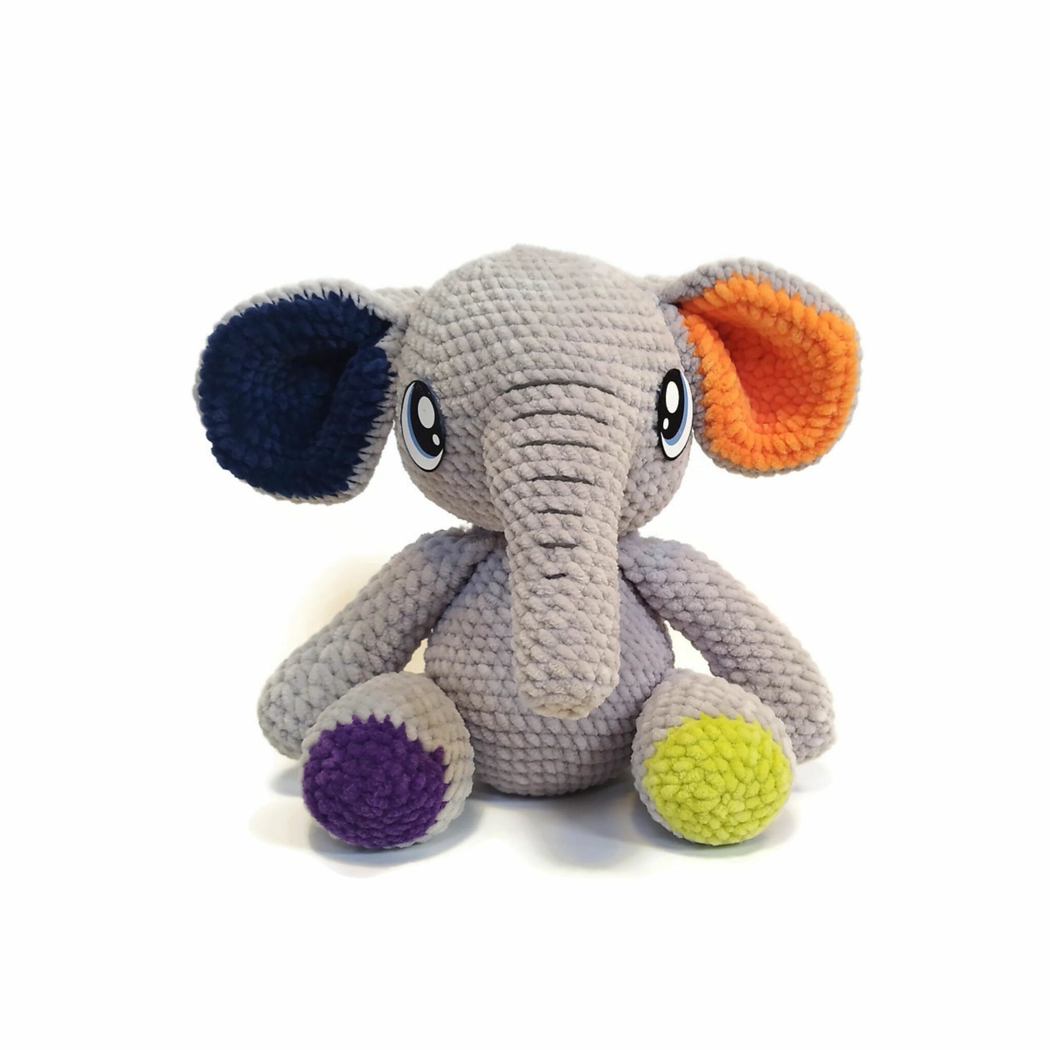 VIRKMÖNSTER Elefant Pixie • Safari • amigurumi virkbeskrivning • crochetbykim • PDF