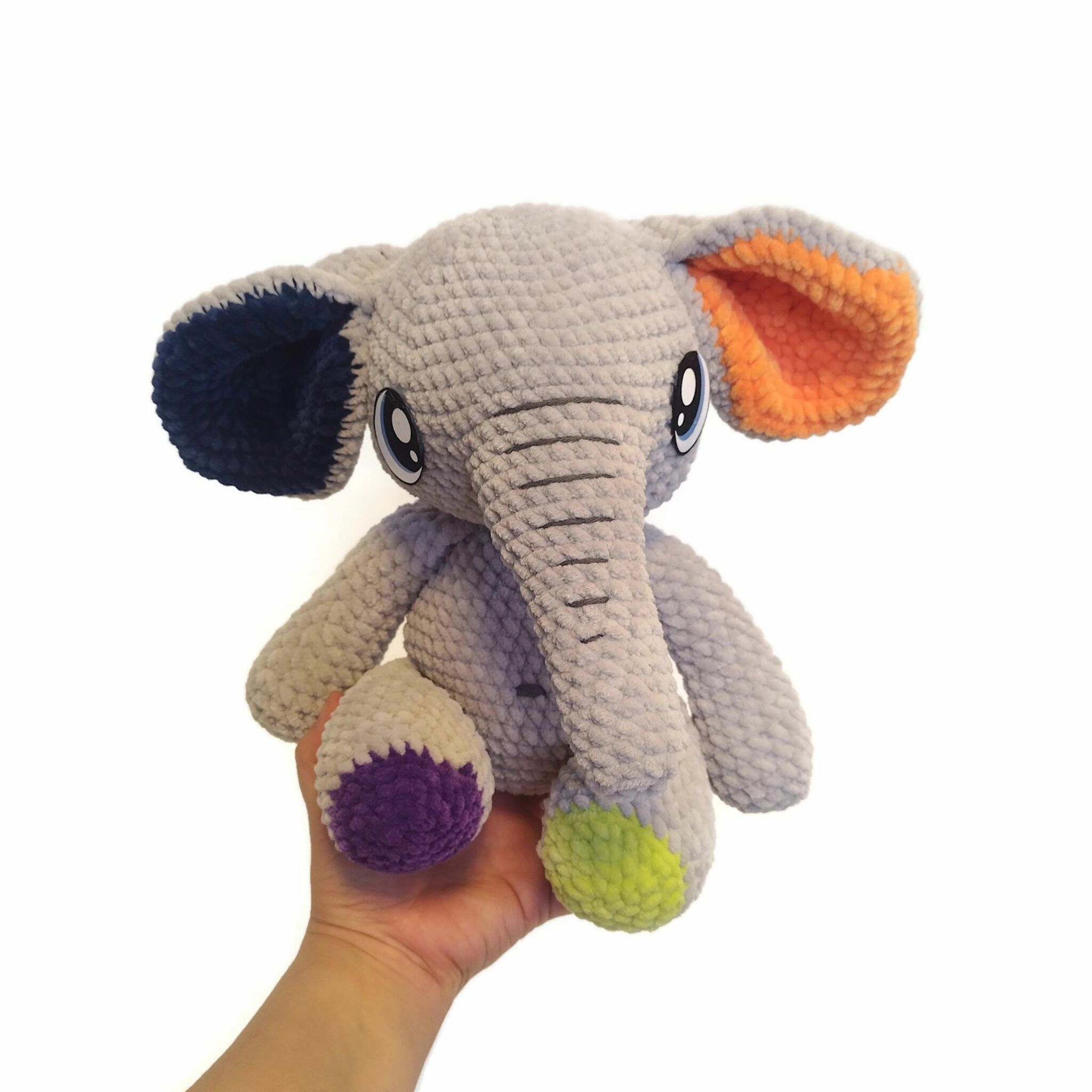VIRKMÖNSTER Elefant Pixie • Safari • amigurumi virkbeskrivning • crochetbykim • PDF