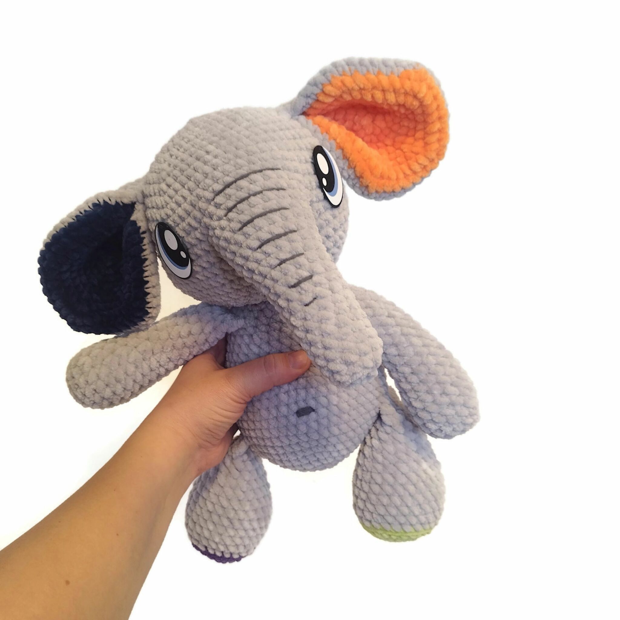 VIRKMÖNSTER Elefant Pixie • Safari • amigurumi virkbeskrivning • crochetbykim • PDF