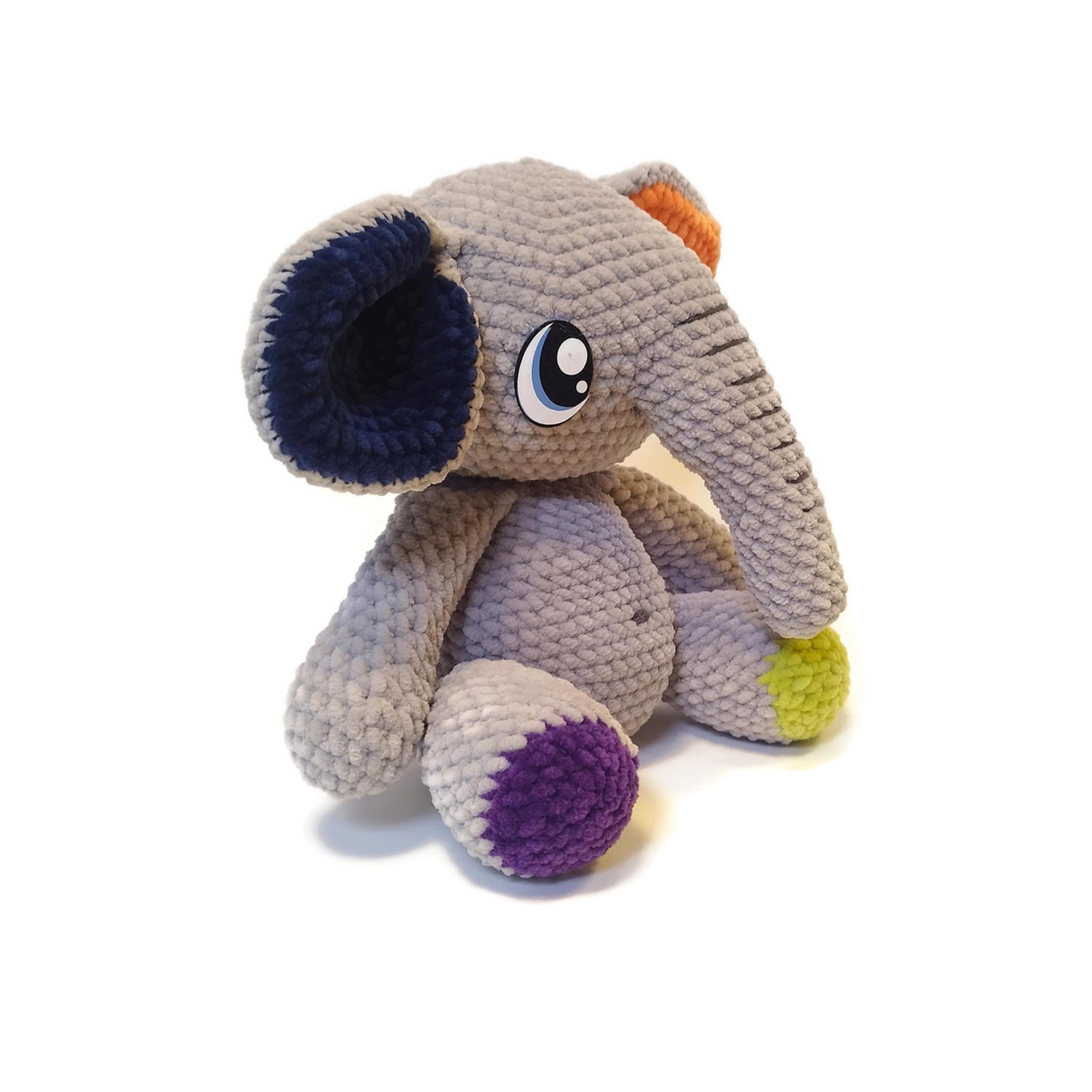VIRKMÖNSTER Elefant Pixie • Safari • amigurumi virkbeskrivning • crochetbykim • PDF