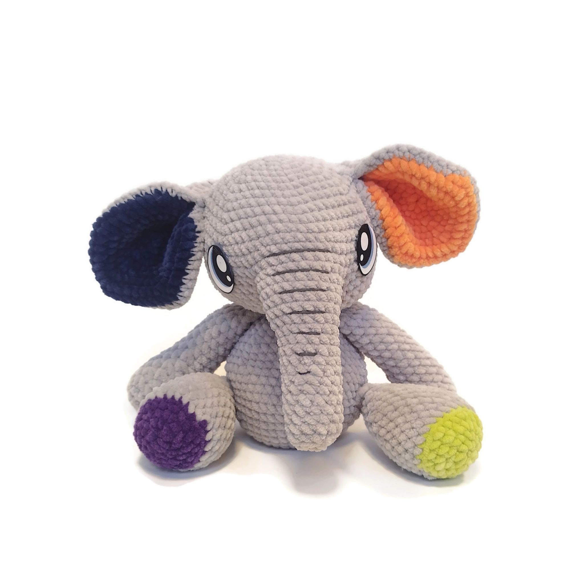 VIRKMÖNSTER Elefant Pixie • Safari • amigurumi virkbeskrivning • crochetbykim • PDF