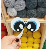 1 par filtögon 50 mm • amigurumi ögon • tecknade ögon • Felt eyes